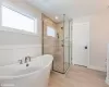 Primary bedroom bath with walk in closet, soaker tub and separate shower. Your choice of vanity, tops and tile. Photo shown is a previously built Manchester, not all items shown are standard included