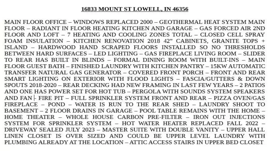 Mount Street, Lowell, Indiana, 4 Bedrooms Bedrooms, ,3 BathroomsBathrooms,Residential,Sale,Mount,GNR543564