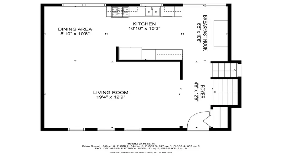 Floor Plan of all levels.