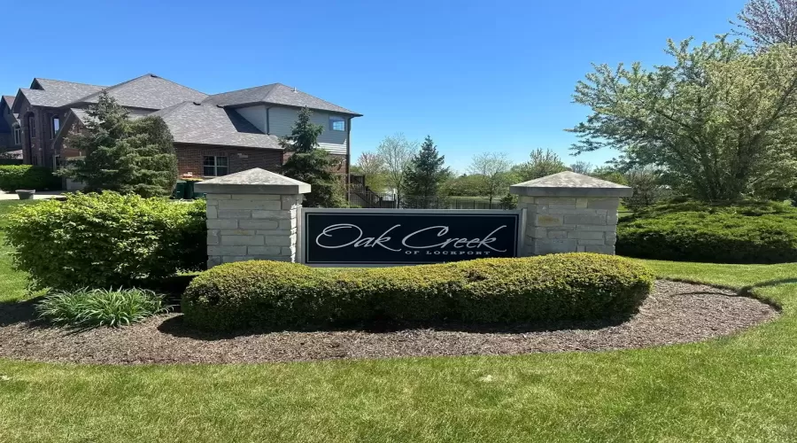 Entrance to Oak Creek Subdivision in Lockport.
