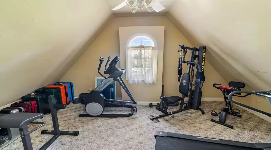 Exercise room off of the master bedroom closet