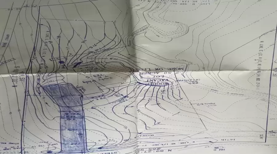 Topographical survey showing that the property slo