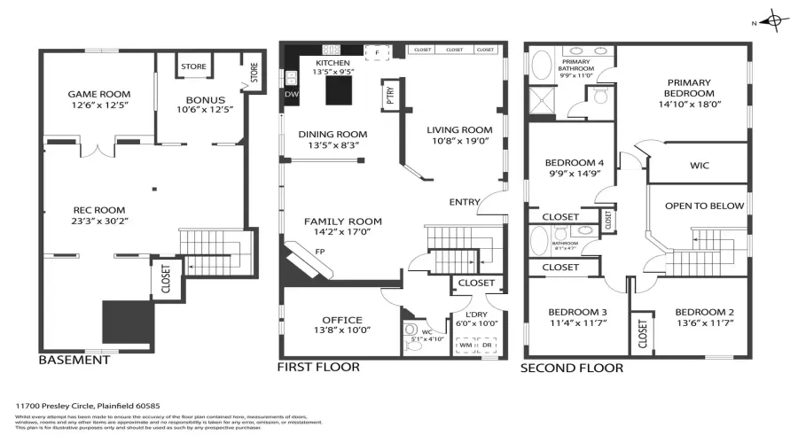 11700 Presley Court, Plainfield, Illinois 60585, 4 Bedrooms Bedrooms, ,3 BathroomsBathrooms,Residential,For Sale,Presley,MRD12136305