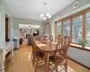 The sizable Kitchen Dining Area overlooks the love