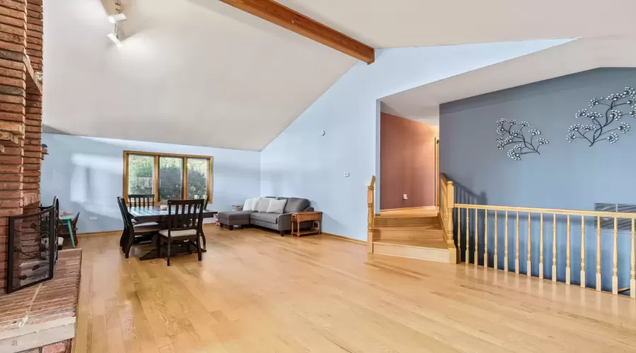 Natural light pours into this living room