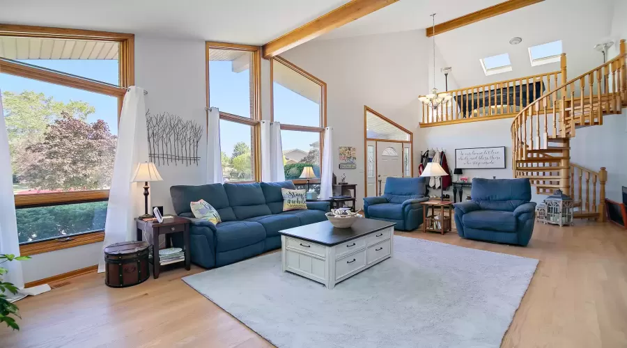 Living Room - take spiral staircase up to Loft