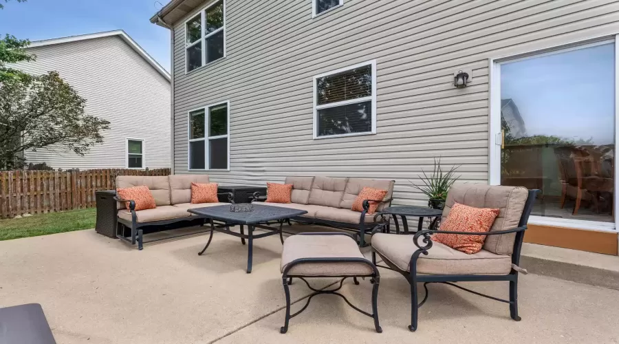 Pretty patio with room for entertaining and pool p