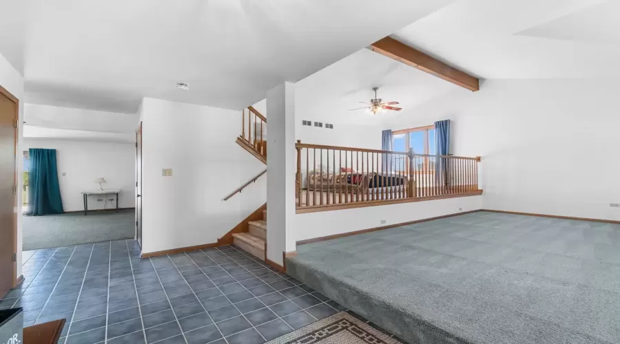 View of foyer and living room