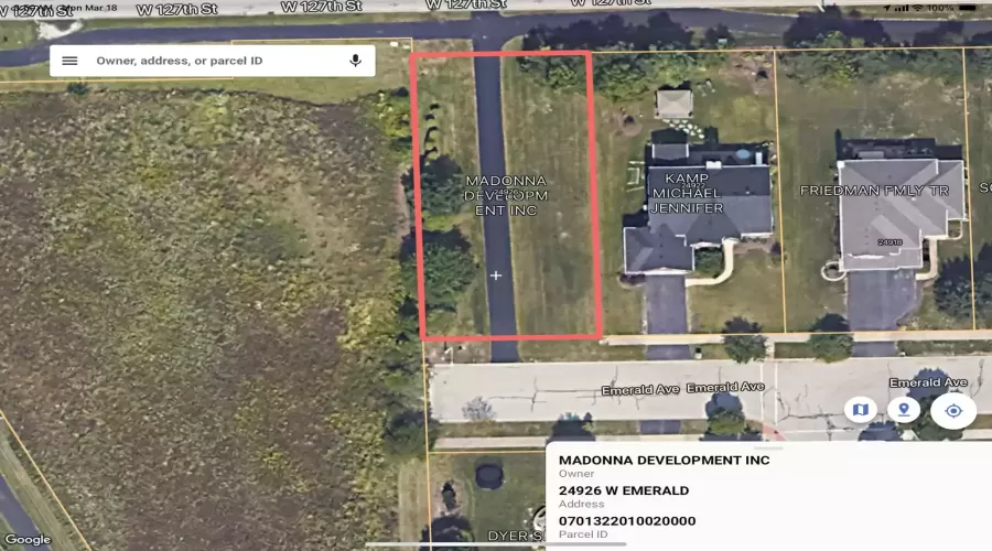 24926 Emerald Avenue, Plainfield, Illinois 60585, ,Land,For Sale,Emerald,MRD12184500