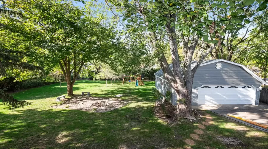 Garden adjacent to house