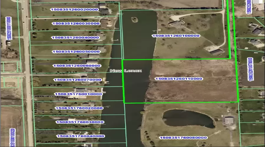 GIS satellite view with parcel boundaries