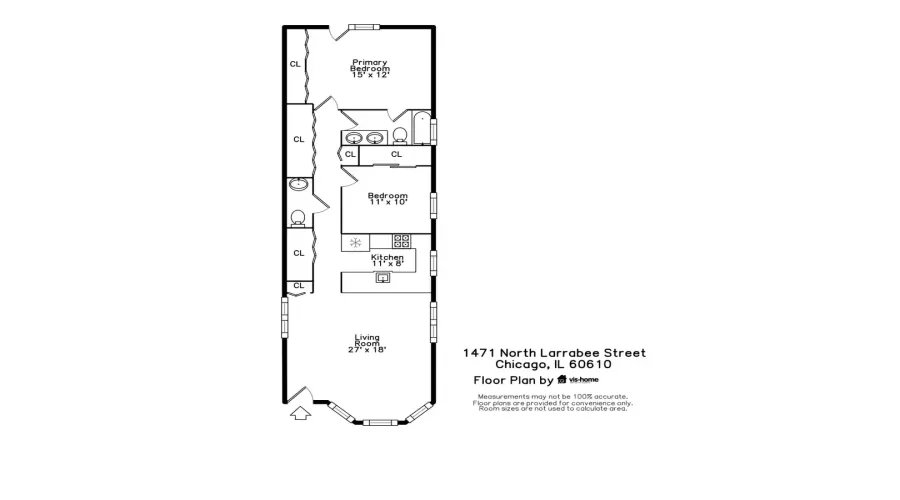 1471 LARRABEE Street, Chicago, Illinois 60610, 2 Bedrooms Bedrooms, ,2 BathroomsBathrooms,Residential Lease,For Rent,LARRABEE,MRD12218610